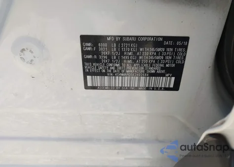 2019 Subaru Ascent Touring from USA, damaged, VIN 4S4WMARD5K3402684